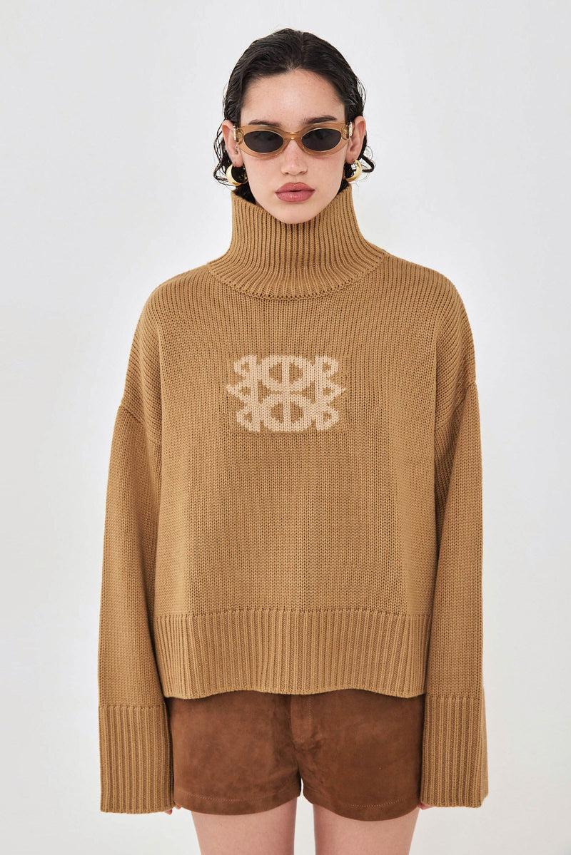 Turtleneck Intarsia Jumper