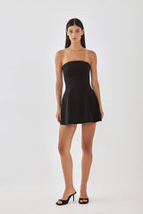 Volume Strapless Mini Dress