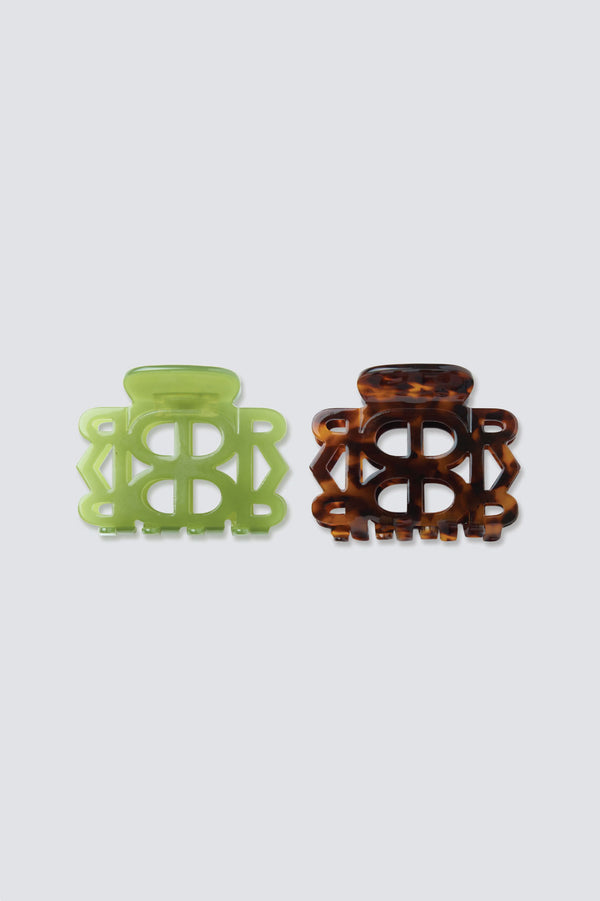 Tortoise x Avocado Claw Clip Set (2 pieces)