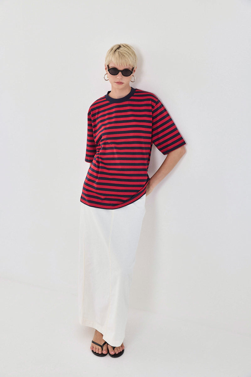 Oversized Striped T Shirt