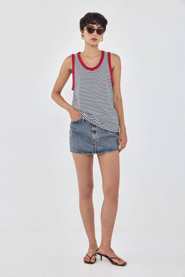 Striped Cotton Tank Top