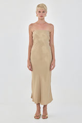 Satin Strapless Dress