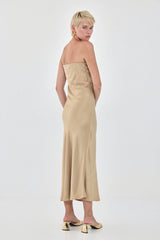 Satin Strapless Dress