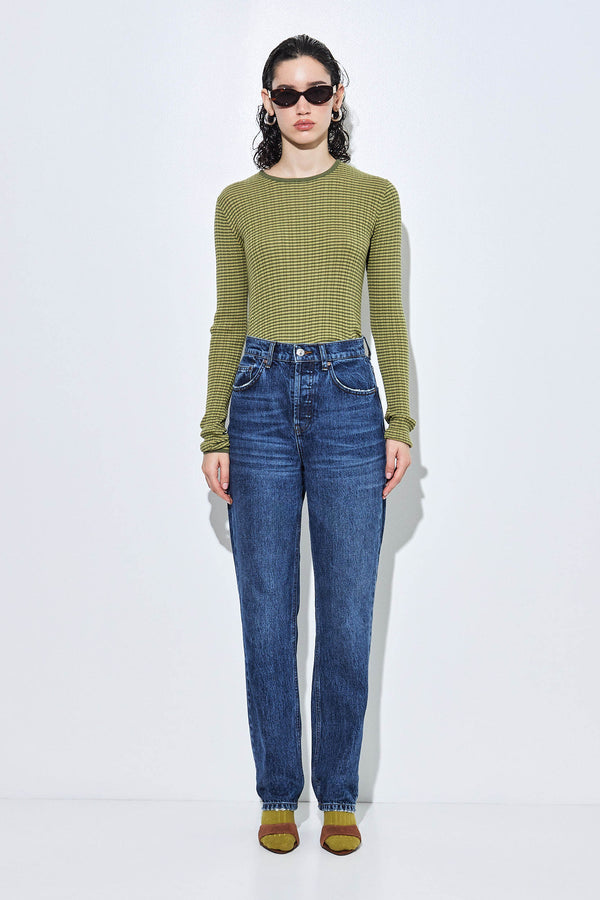 No.6| High Waisted Straight Full Length Denim