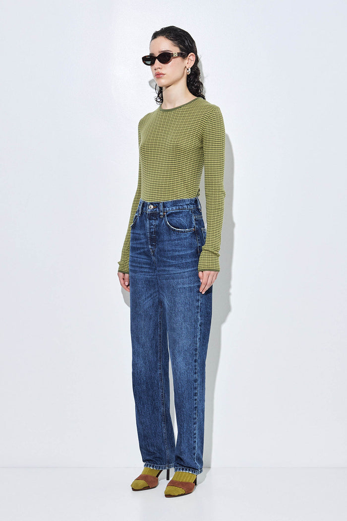 No.6| High Waisted Straight Full Length Denim