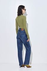 No.6| High Waisted Straight Full Length Denim