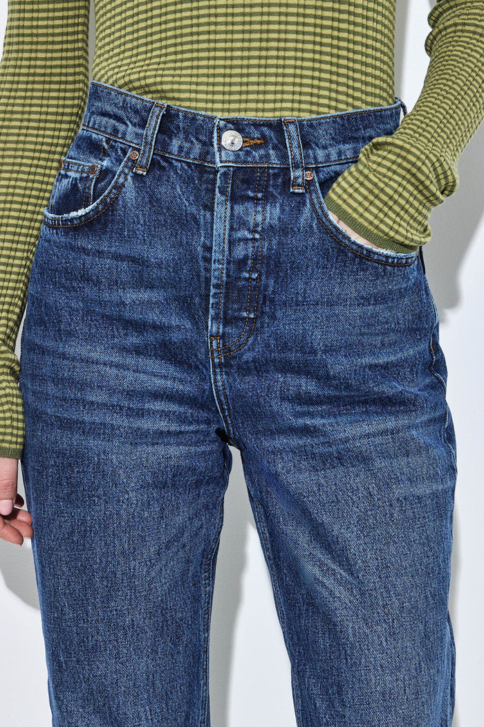 No.6| High Waisted Straight Full Length Denim