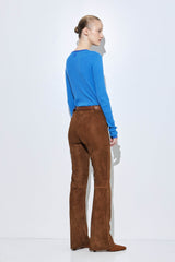 Suede Bootcut Pants