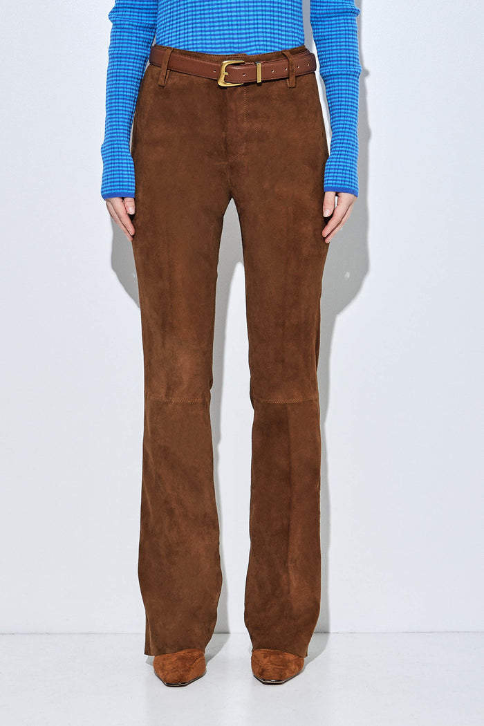 Suede Bootcut Pants