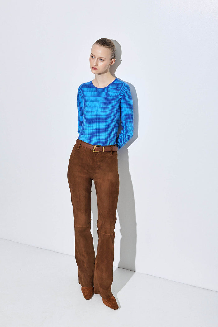 Suede Bootcut Pants