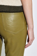 Vegan Leather Slim Pants