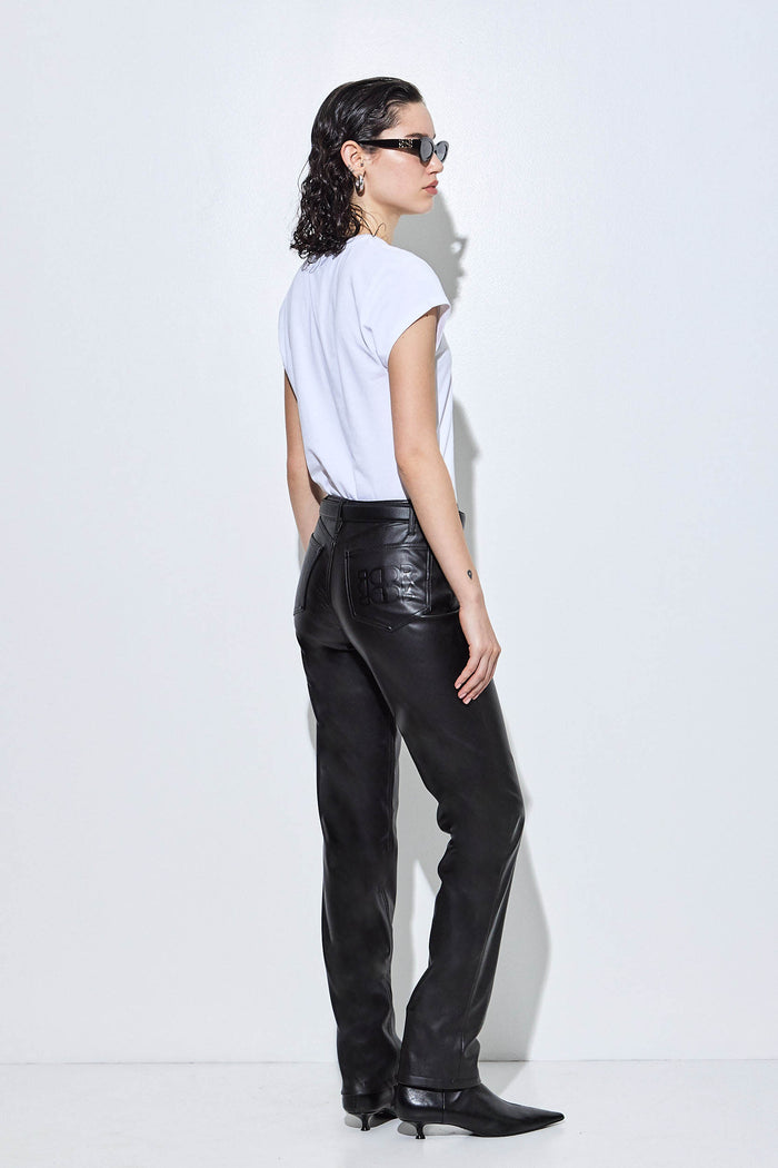 Vegan Leather Slim Pants