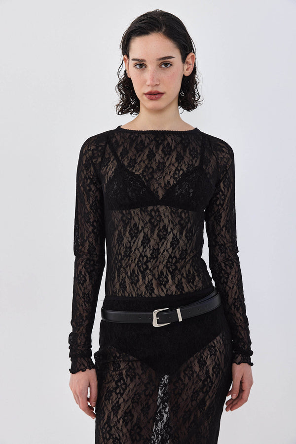 Lace Long Sleeved Top