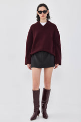 V Neck Oversized Jumper