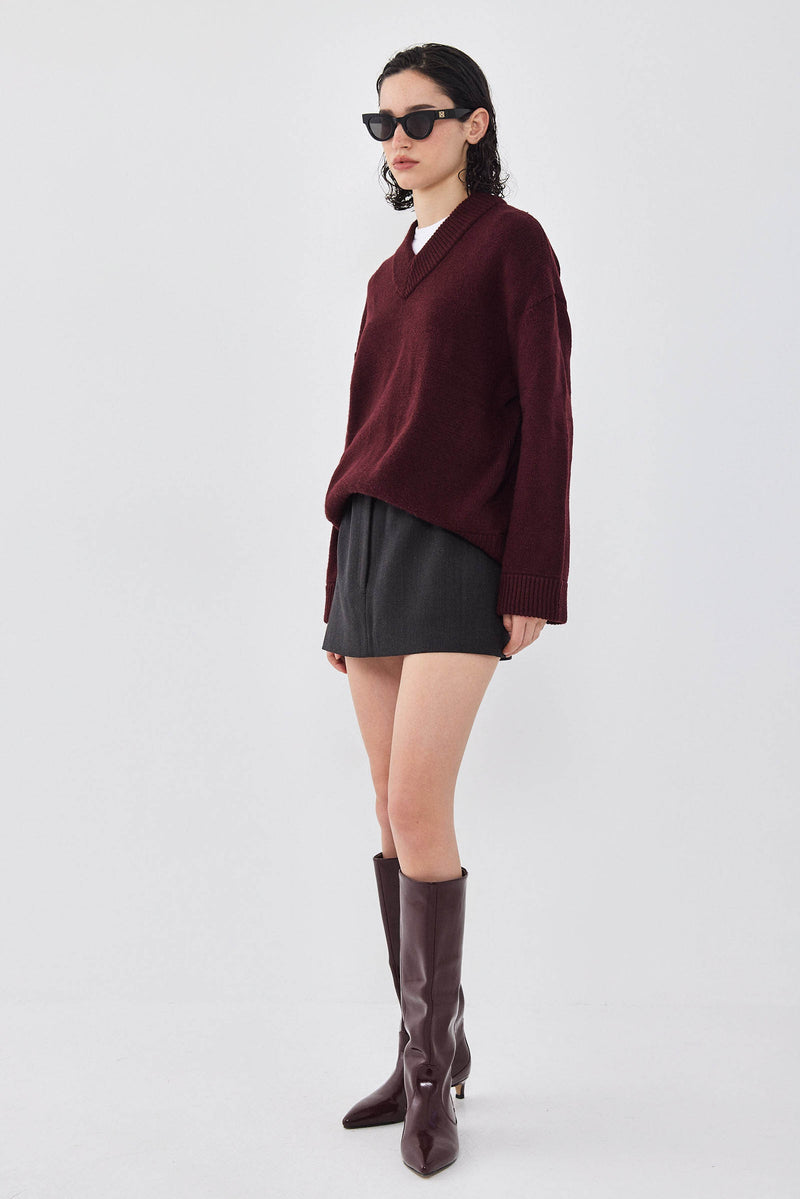 V Neck Oversized Jumper