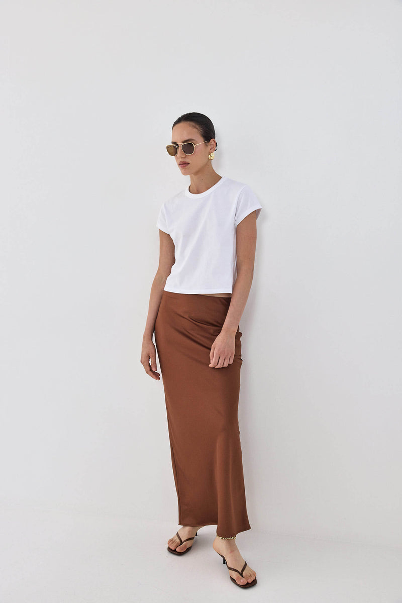 Satin Slip Maxi Skirt