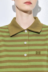 Heavy Cotton Striped Polo Shirt