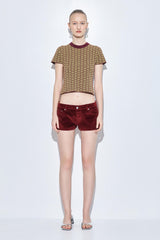 Low Rise Micro Mini Corduroy Shorts