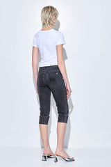 Mid Rise Capri Denim