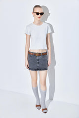 Denim Micro Mini Skirt