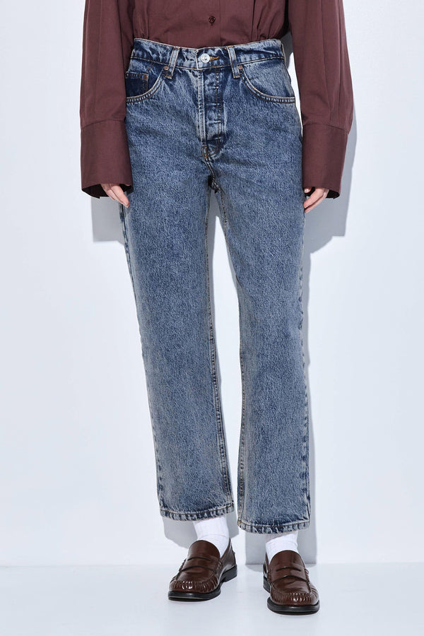 No.5| High Waist Straight Cropped Denim