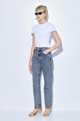 No.6| High Waisted Straight Full Length Denim