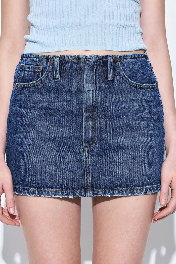 Denim Micro Mini Skirt