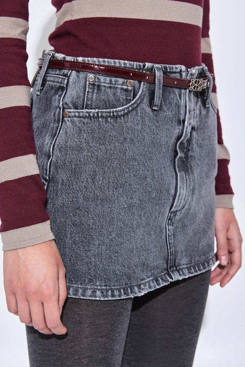 Denim Micro Mini Skirt