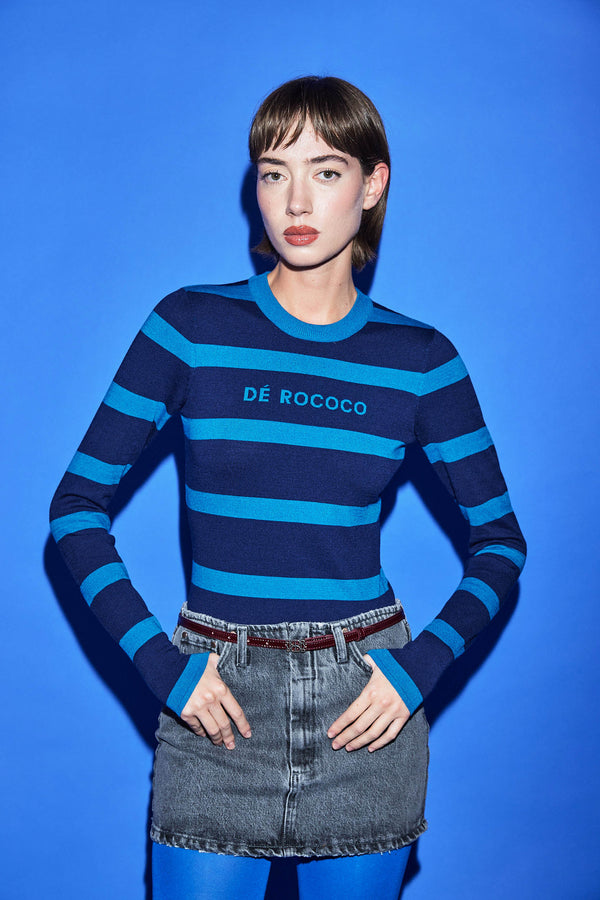 Lightweight Knitted Striped Top