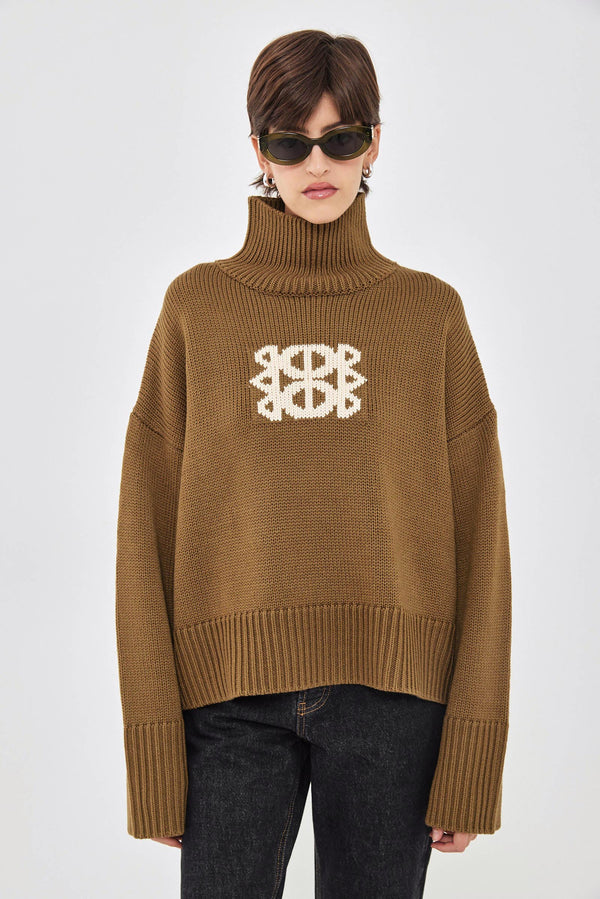 Turtleneck Intarsia Jumper