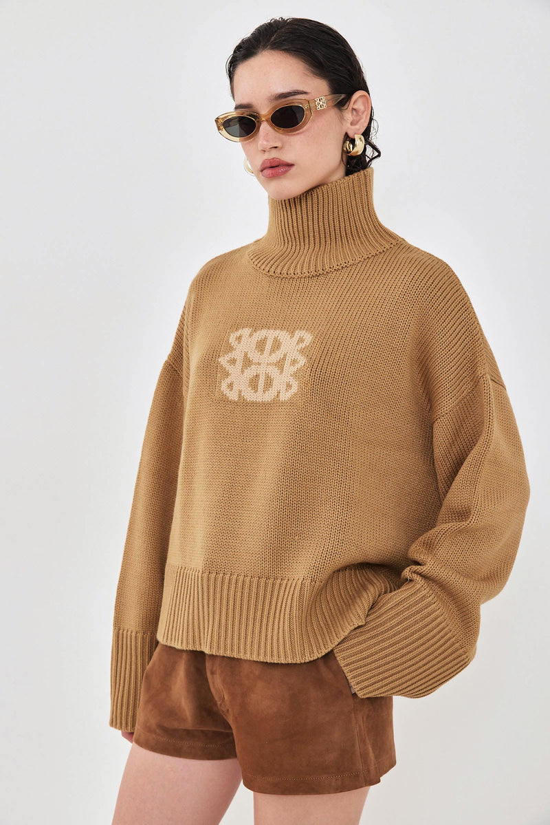 Turtleneck Intarsia Jumper