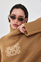 Turtleneck Intarsia Jumper