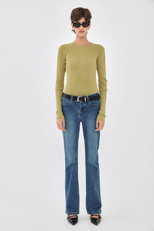 Long Sleeve Ribbed Knit