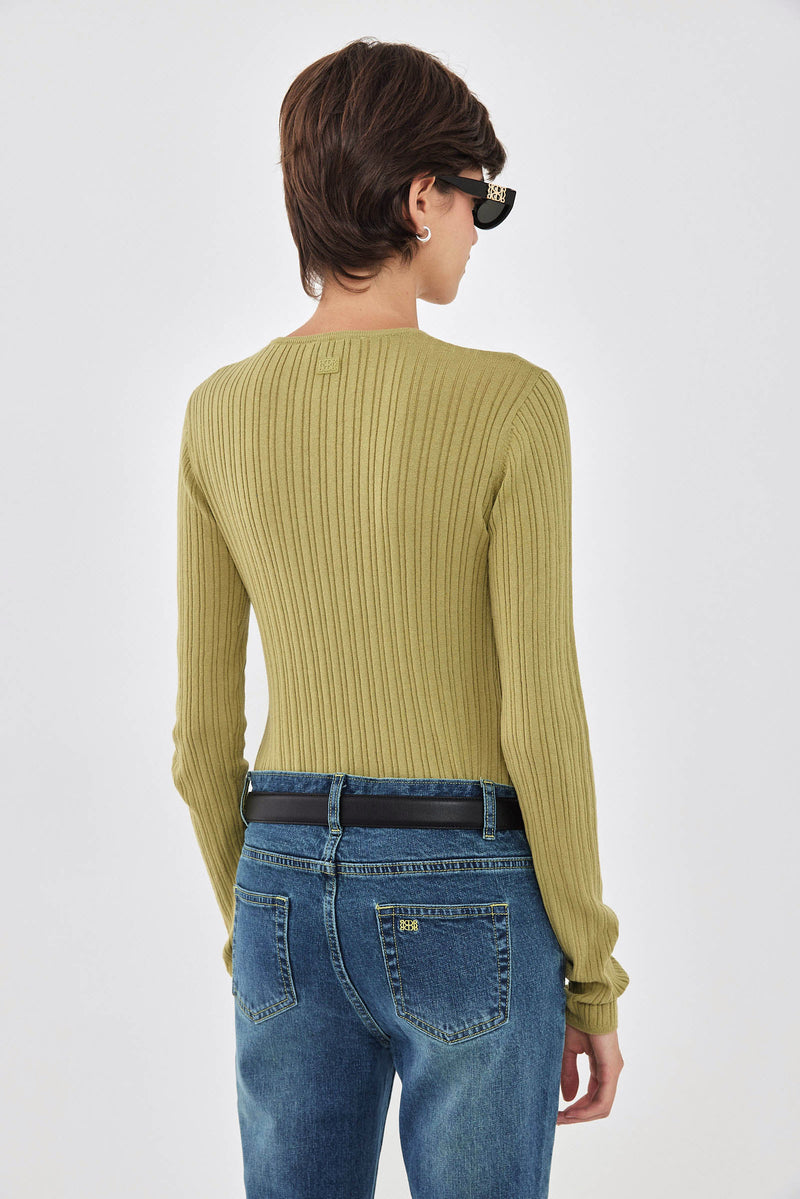 Long Sleeve Ribbed Knit