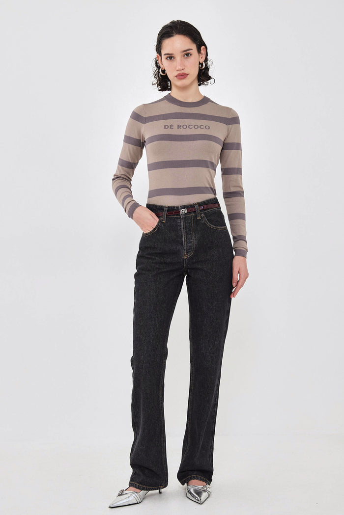 Lightweight Knitted Striped Top