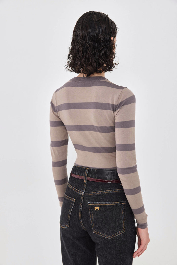 Lightweight Knitted Striped Top