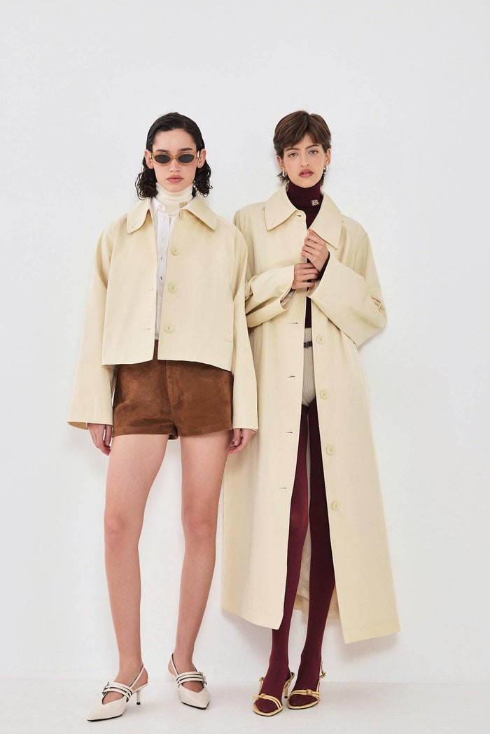 Cropped Trench Coat