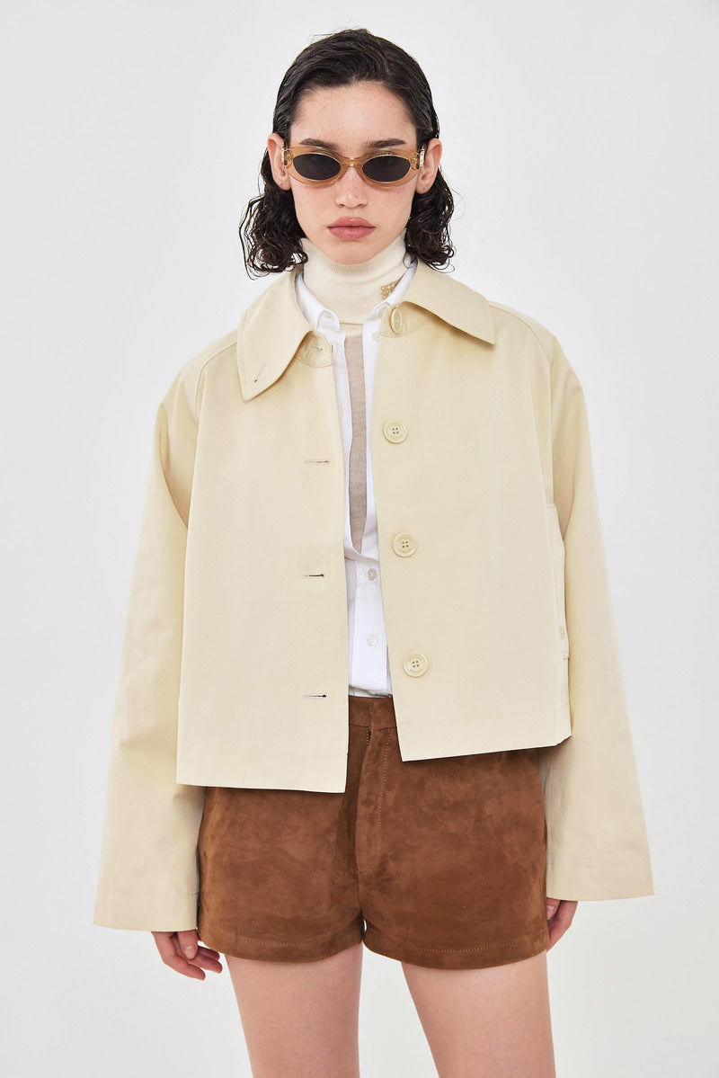 Cropped Trench Coat