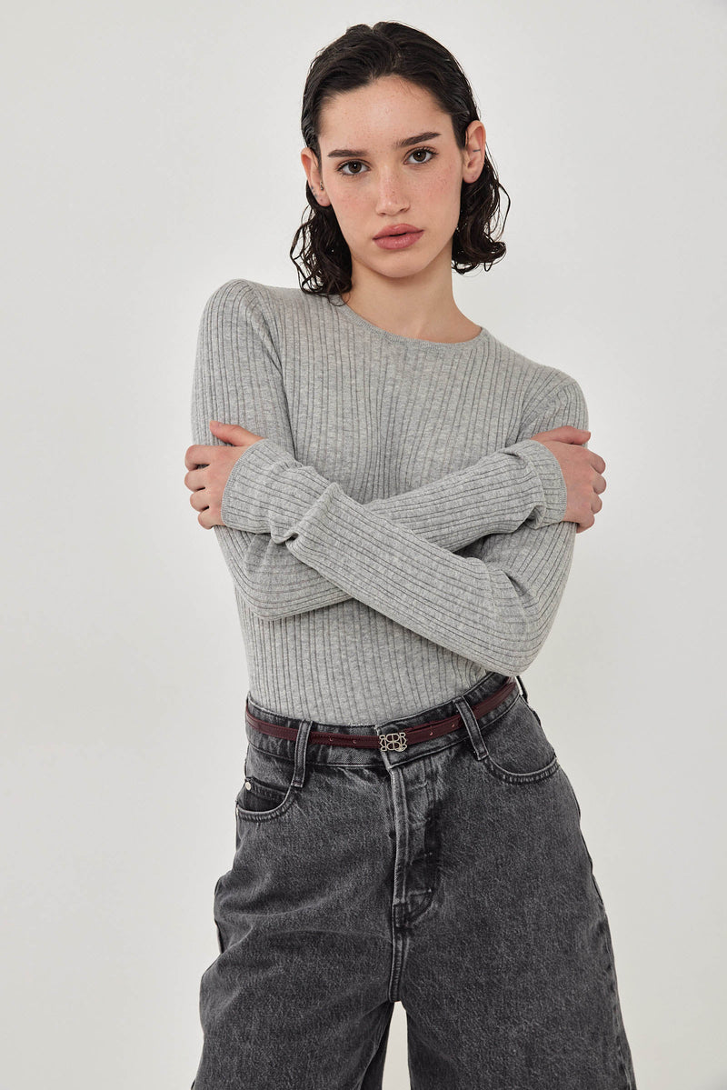 Long Sleeve Ribbed Knit