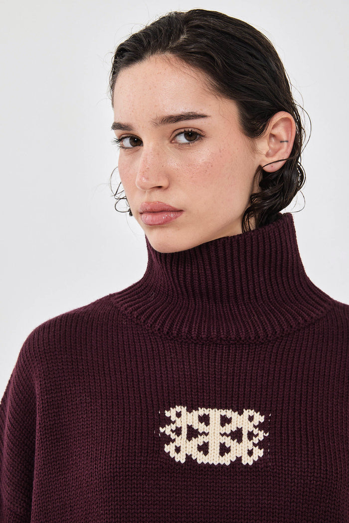 Turtleneck Intarsia Jumper