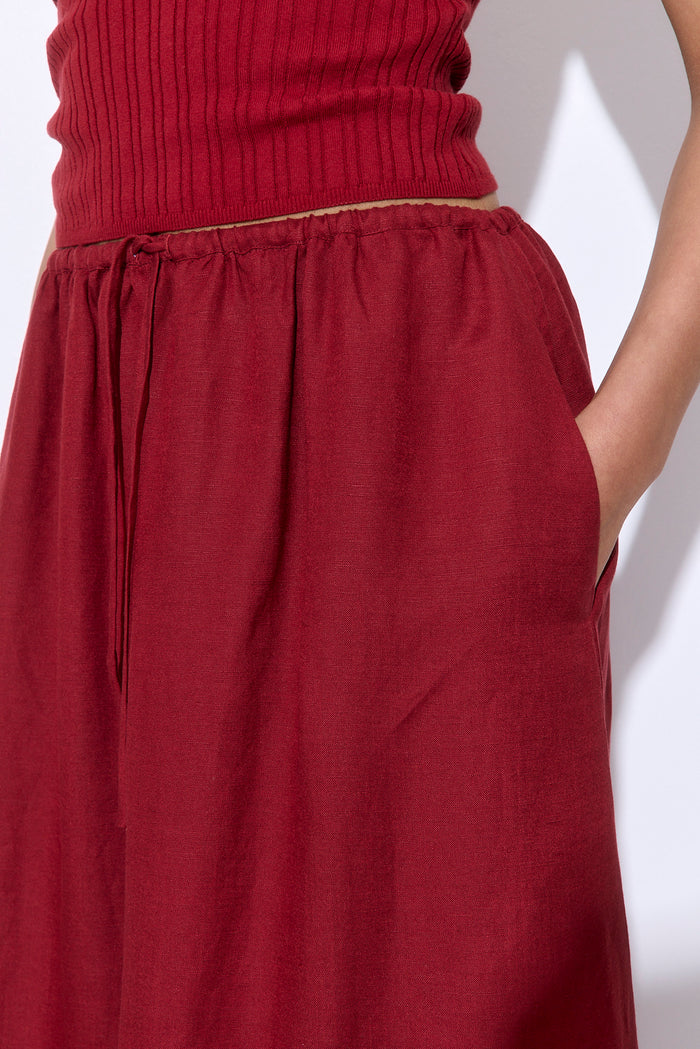 Linen Maxi Skirt