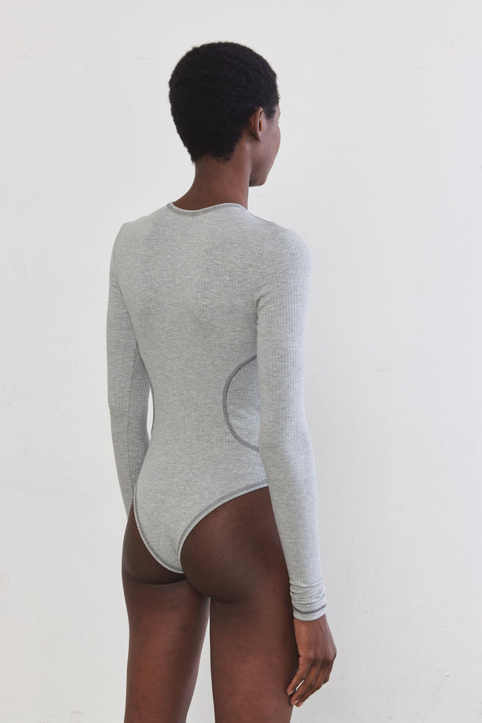 Flat-Lock Ribbed Bodysuit