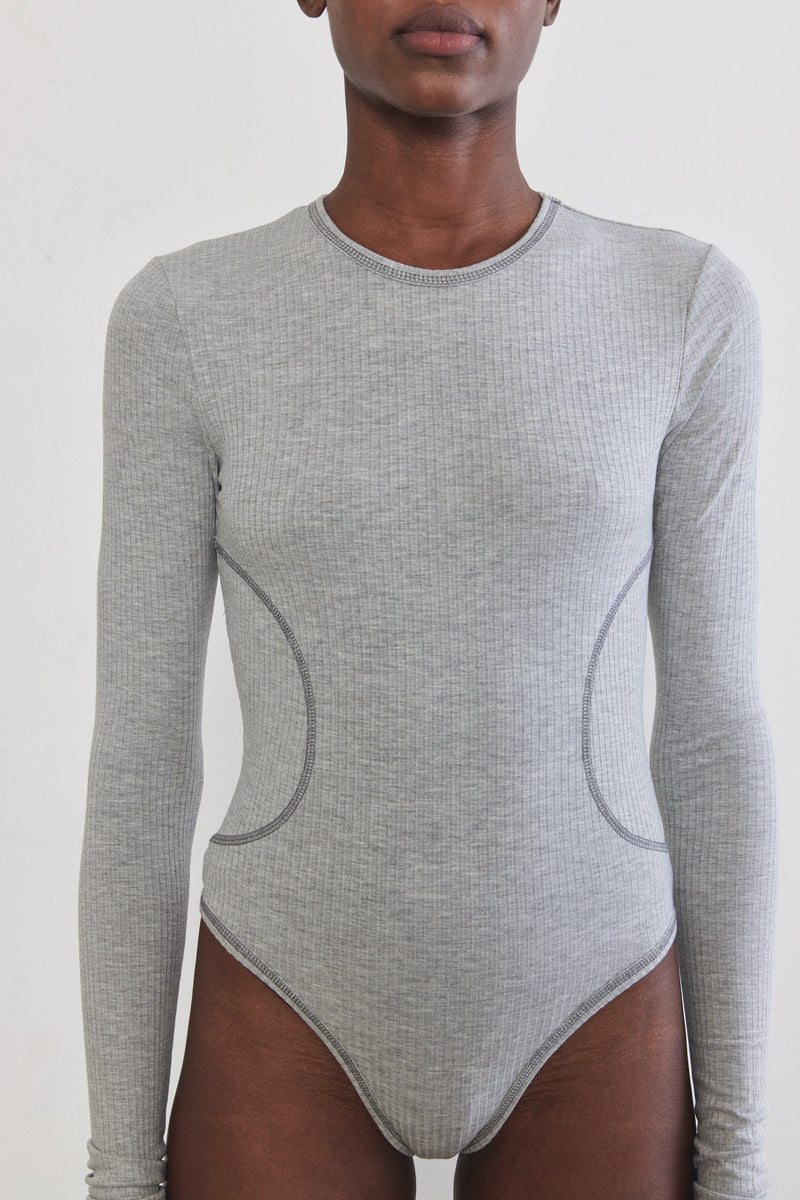 Flat-Lock Ribbed Bodysuit