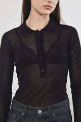 Sheer Polo Top