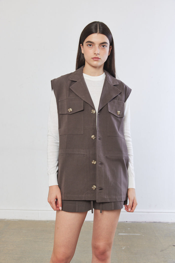 Cotton Cargo Vest