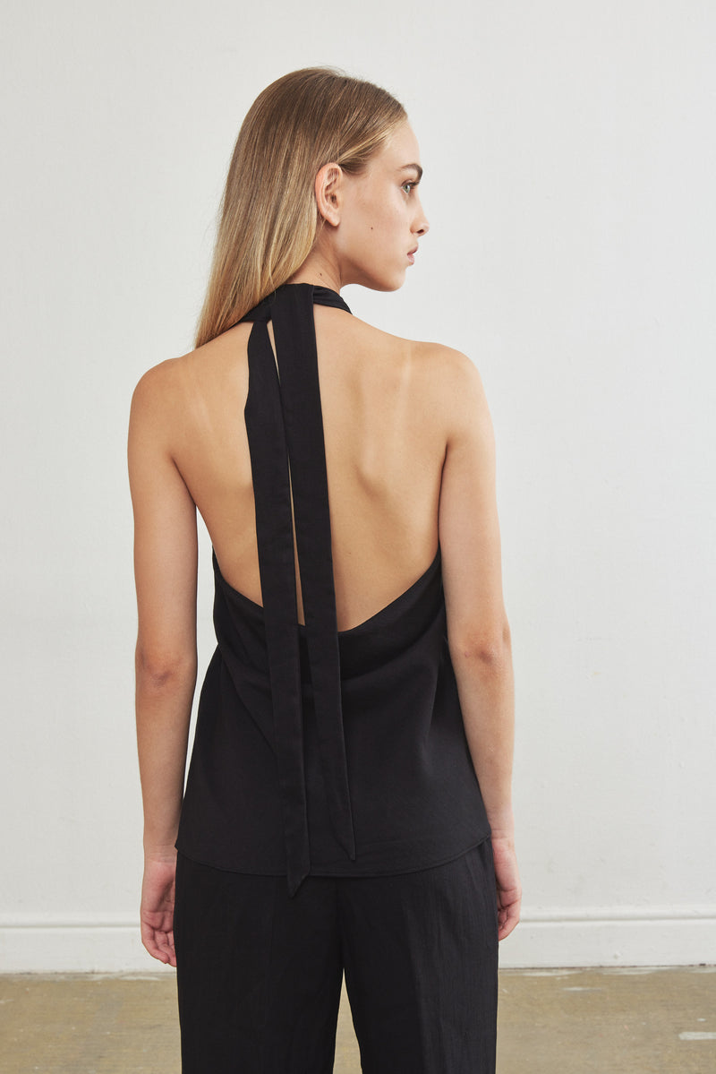 Open Back Halter Top