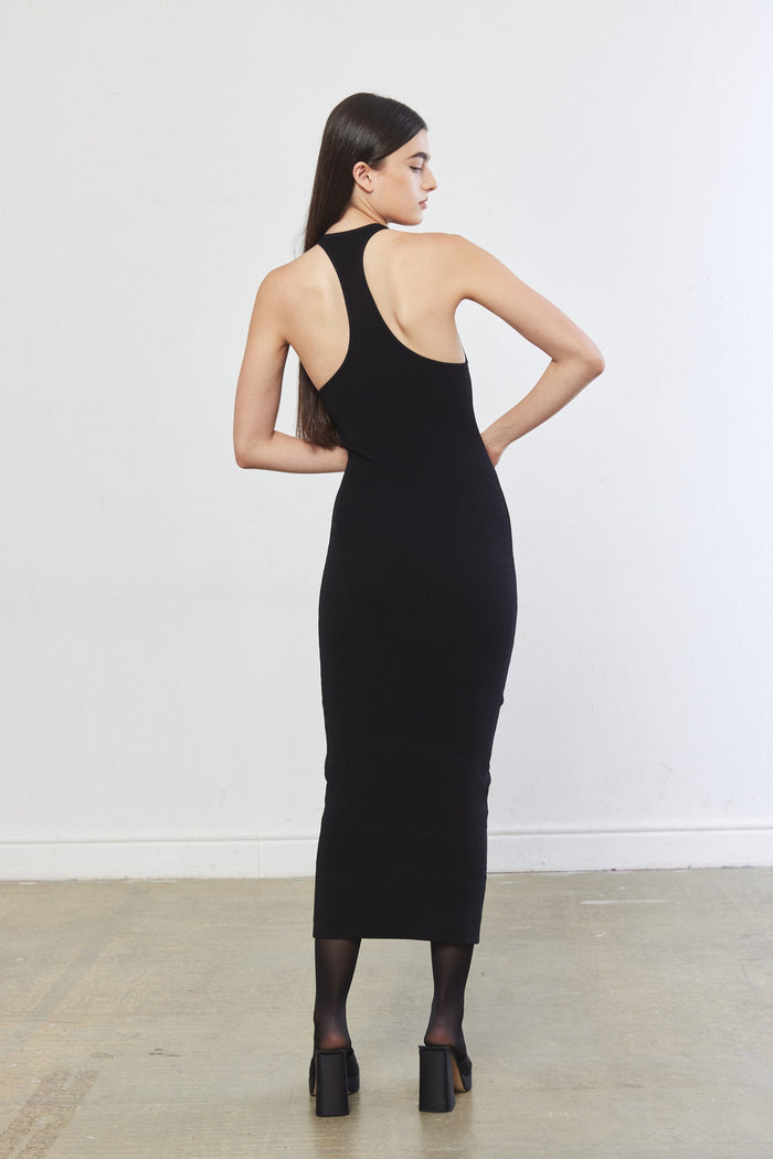 Tight Ribbed Halter Dress